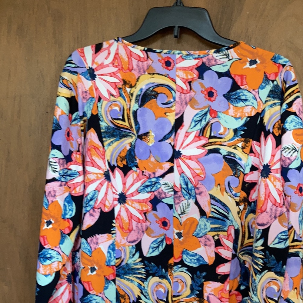 Sami & Jo top colorful floral print w stretch boho casual office XLP - Picture 8 of 17